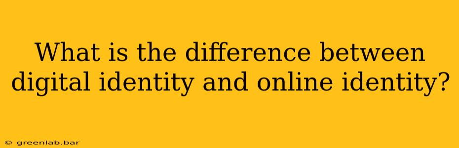 What is the difference between digital identity and online identity?