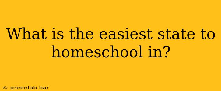 What is the easiest state to homeschool in?