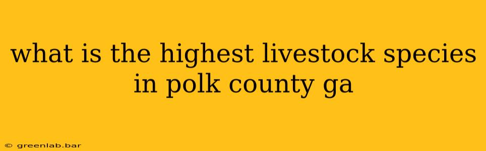 what is the highest livestock species in polk county ga