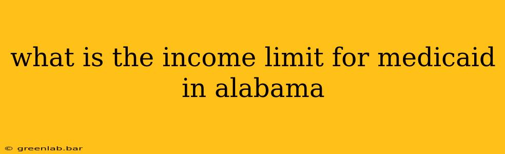 what is the income limit for medicaid in alabama