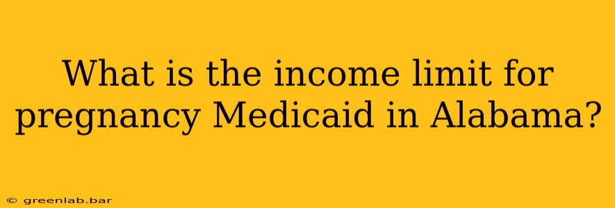 What is the income limit for pregnancy Medicaid in Alabama?