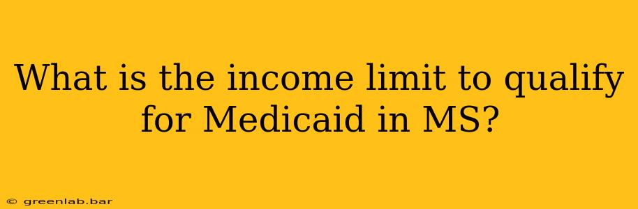 What is the income limit to qualify for Medicaid in MS?