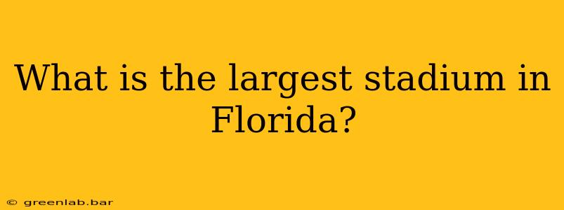 What is the largest stadium in Florida?