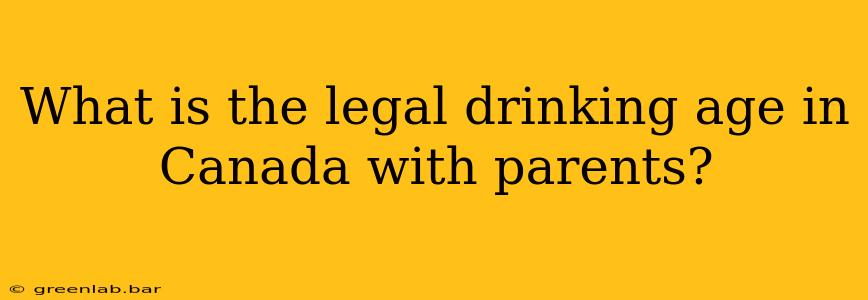 What is the legal drinking age in Canada with parents?