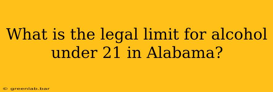 What is the legal limit for alcohol under 21 in Alabama?