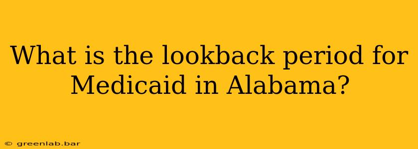 What is the lookback period for Medicaid in Alabama?