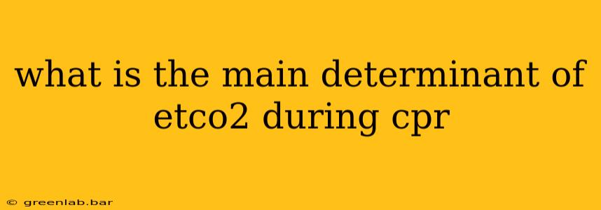 what is the main determinant of etco2 during cpr