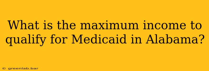 What is the maximum income to qualify for Medicaid in Alabama?