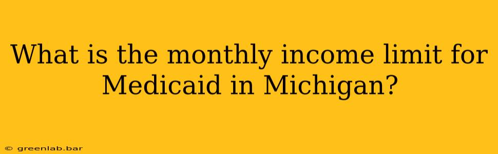 What is the monthly income limit for Medicaid in Michigan?