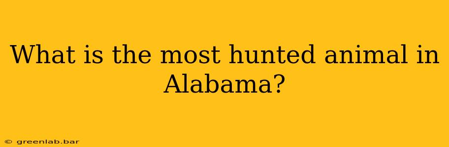 What is the most hunted animal in Alabama?