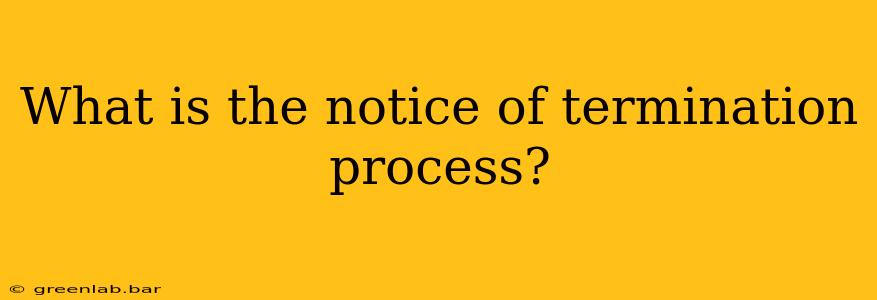 What is the notice of termination process?