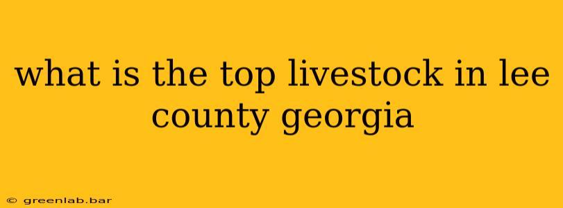 what is the top livestock in lee county georgia