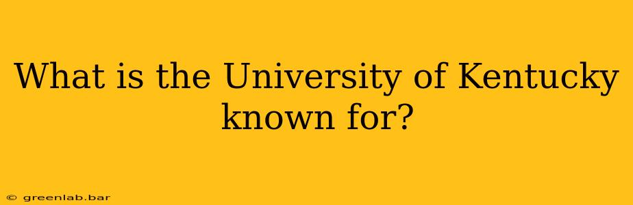 What is the University of Kentucky known for?