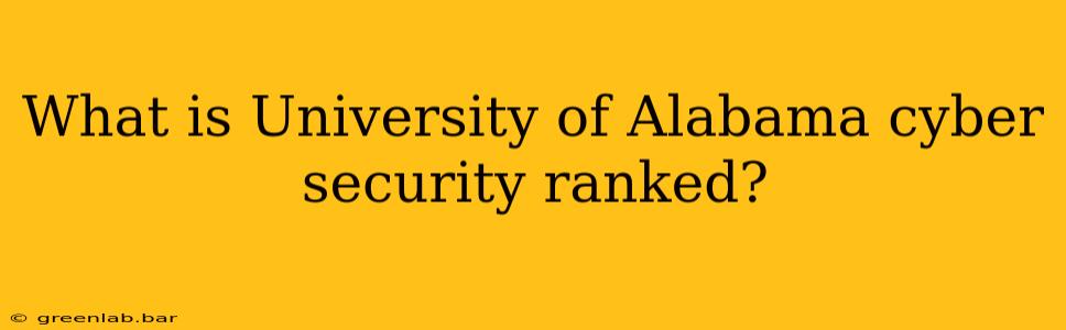 What is University of Alabama cyber security ranked?