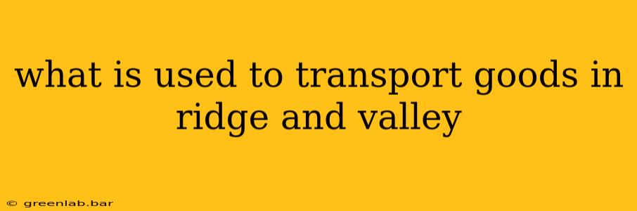 what is used to transport goods in ridge and valley