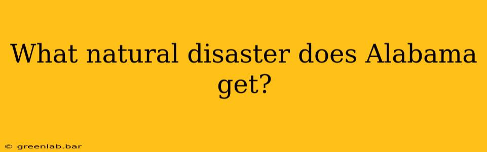 What natural disaster does Alabama get?