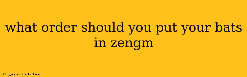 what order should you put your bats in zengm