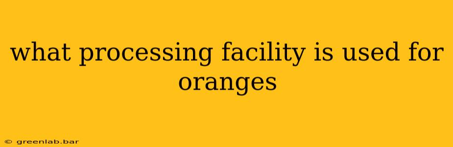 what processing facility is used for oranges