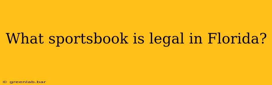 What sportsbook is legal in Florida?