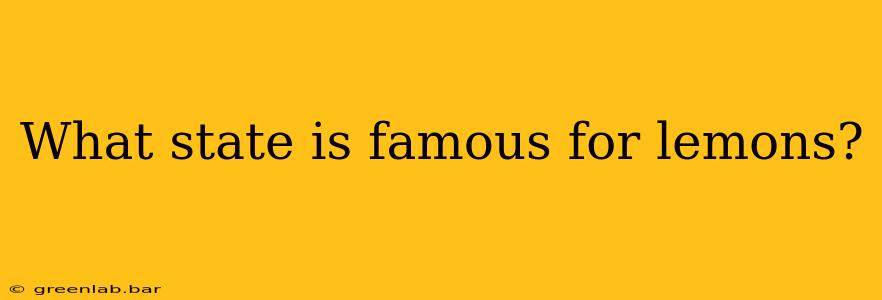 What state is famous for lemons?