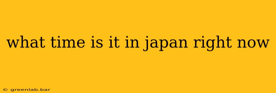 what time is it in japan right now