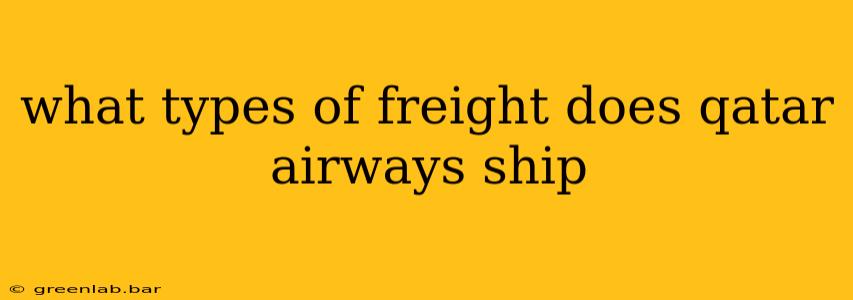 what types of freight does qatar airways ship