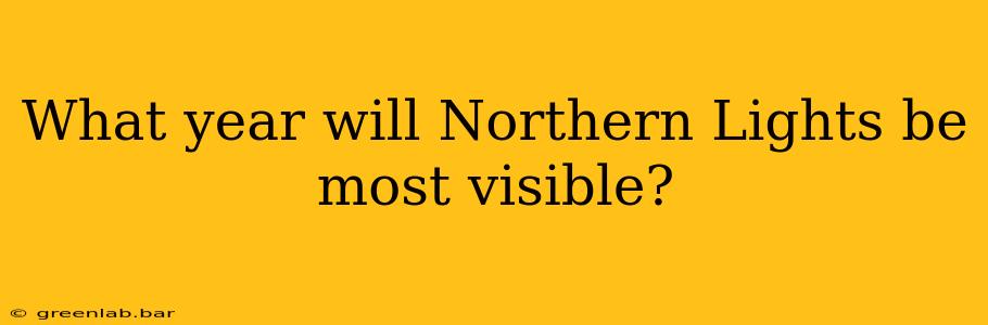 What year will Northern Lights be most visible?