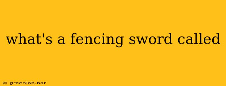 what's a fencing sword called