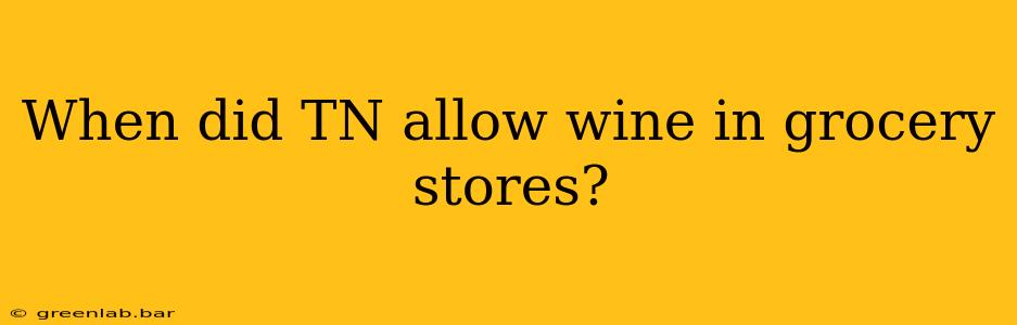 When did TN allow wine in grocery stores?