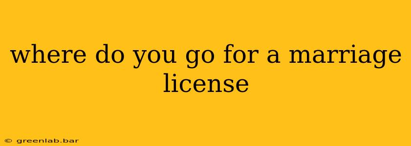 where do you go for a marriage license