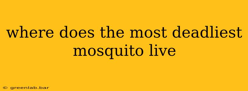 where does the most deadliest mosquito live