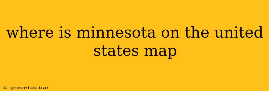 where is minnesota on the united states map