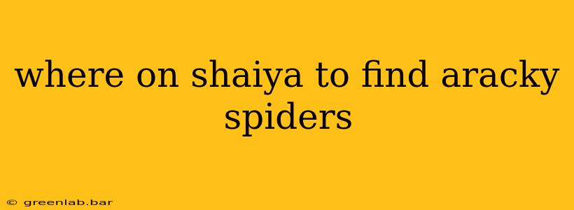 where on shaiya to find aracky spiders