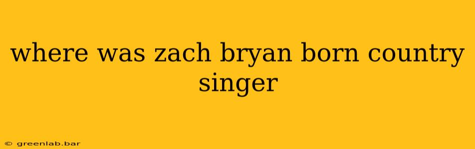 where was zach bryan born country singer