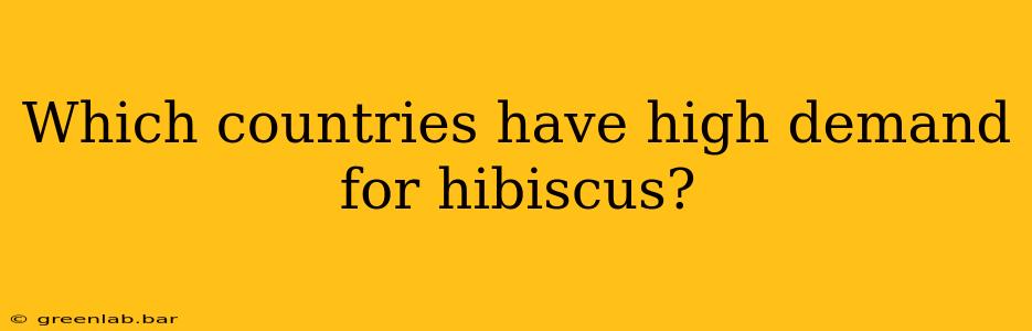 Which countries have high demand for hibiscus?