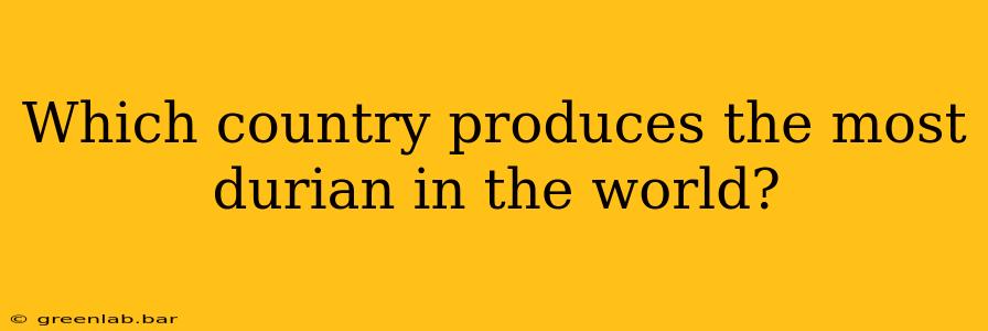 Which country produces the most durian in the world?