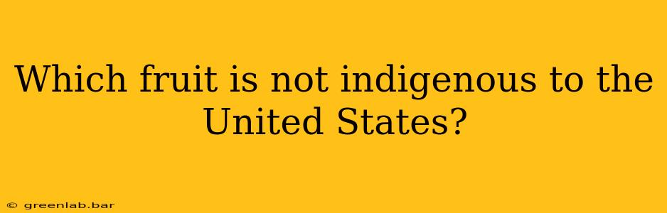 Which fruit is not indigenous to the United States?