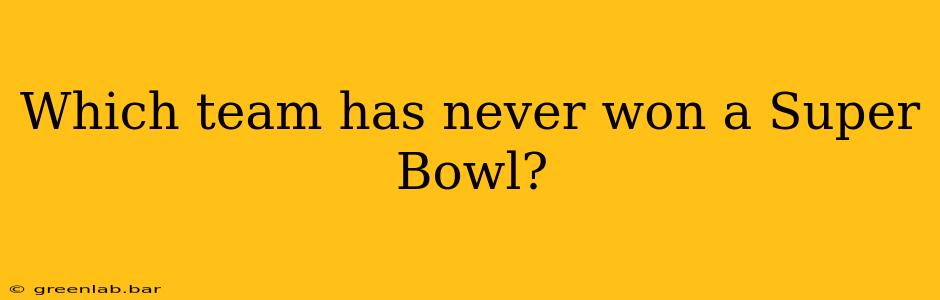 Which team has never won a Super Bowl?