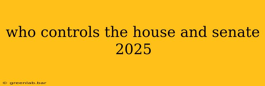 who controls the house and senate 2025