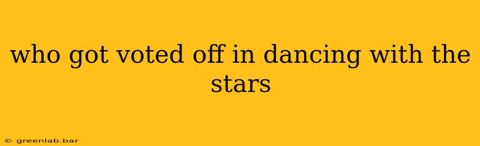 who got voted off in dancing with the stars