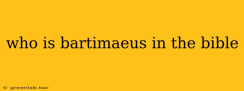 who is bartimaeus in the bible