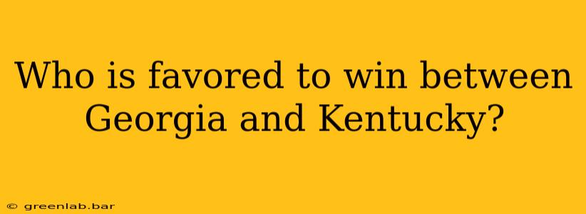 Who is favored to win between Georgia and Kentucky?