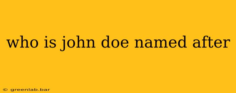 who is john doe named after