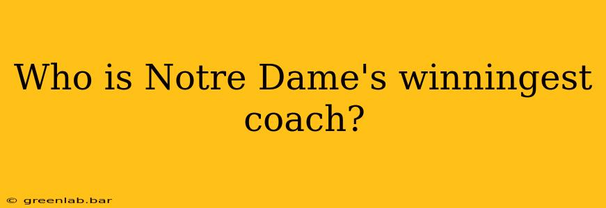 Who is Notre Dame's winningest coach?