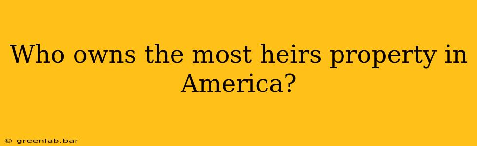 Who owns the most heirs property in America?