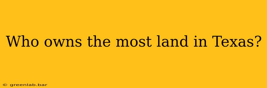 Who owns the most land in Texas?