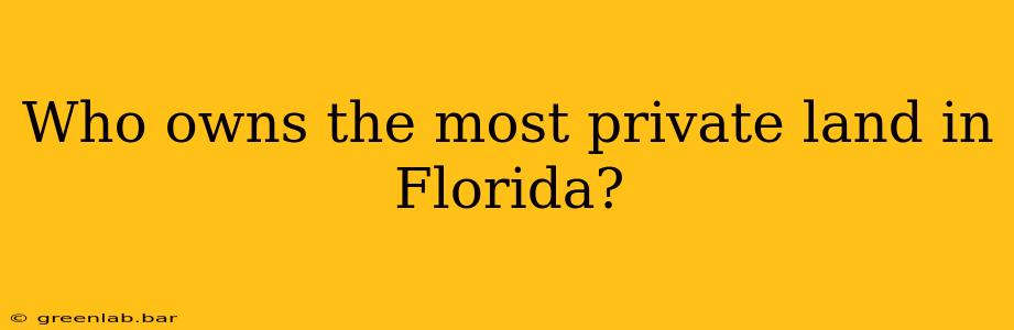 Who owns the most private land in Florida?