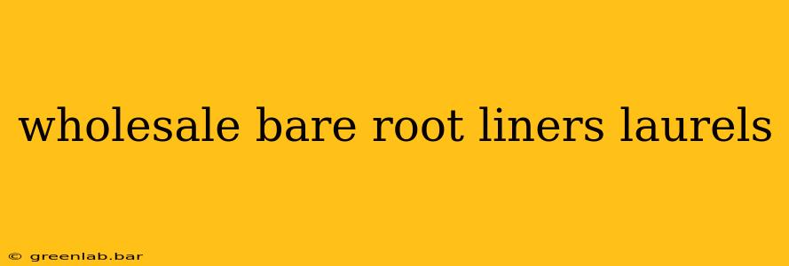 wholesale bare root liners laurels