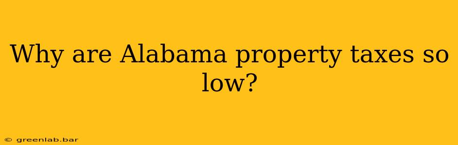 Why are Alabama property taxes so low?