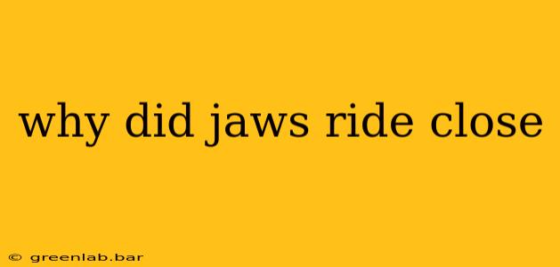 why did jaws ride close